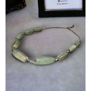 QVC Turquoise and Liquid 925 Silver 18-21" Adjustable Station Sterling Necklace